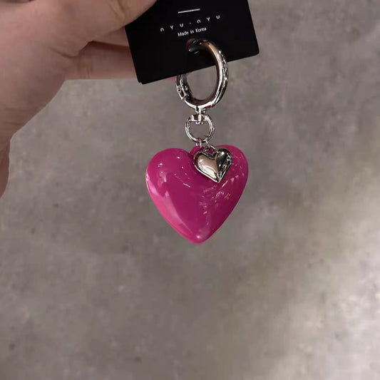 Large Particle Heart Keychain Pendant Package Pendant